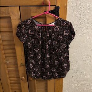 Women’s H&M Black and Blue Floral Blouse